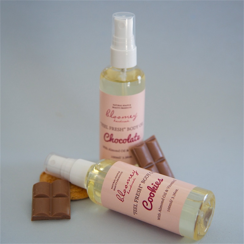 Cookies & Chocolate Flavored Moisturizing Body Oils 100ml