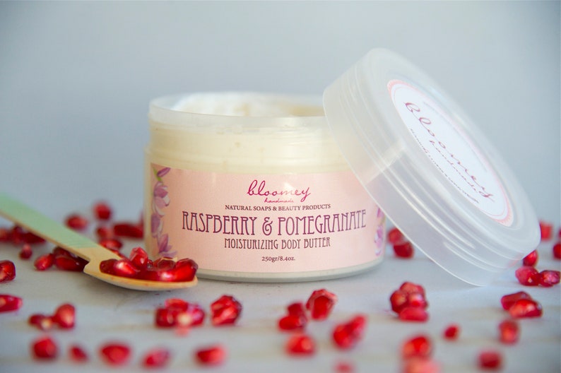 Dry Skin Body Butter with Raspberry & Pomegranate Scent