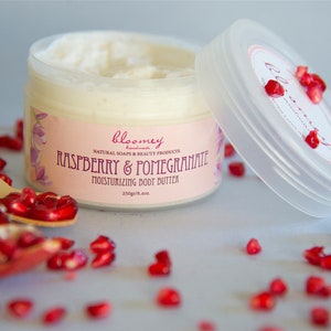 Raspberry & Pomegranate Body Cream in 8,4 oz vase