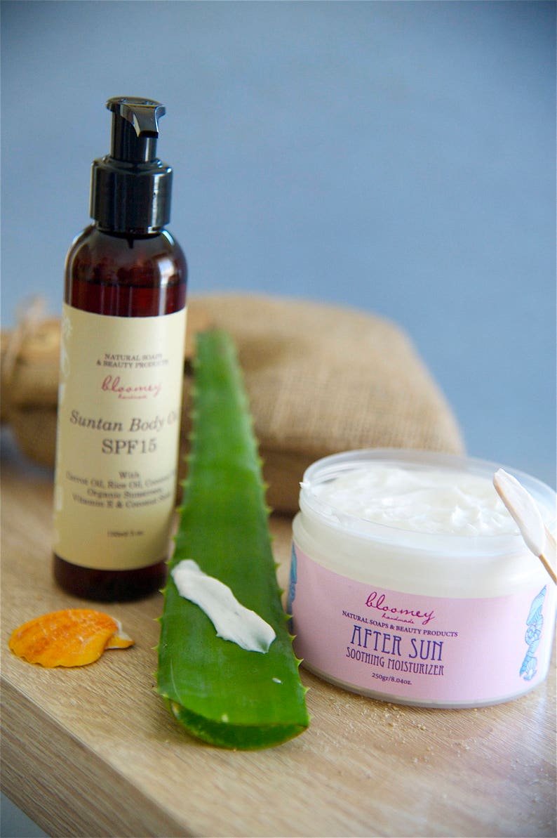 Summer Care Set Organic Suntan Oil After Sum Moisturizer Etsy