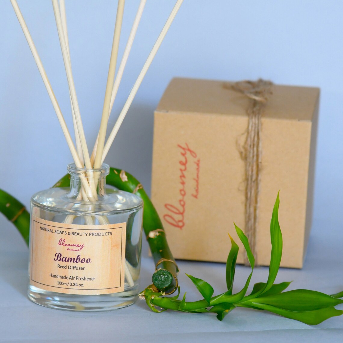 Bamboo Scented Diffuser Natural Air Freshener Non Toxic Home Etsy