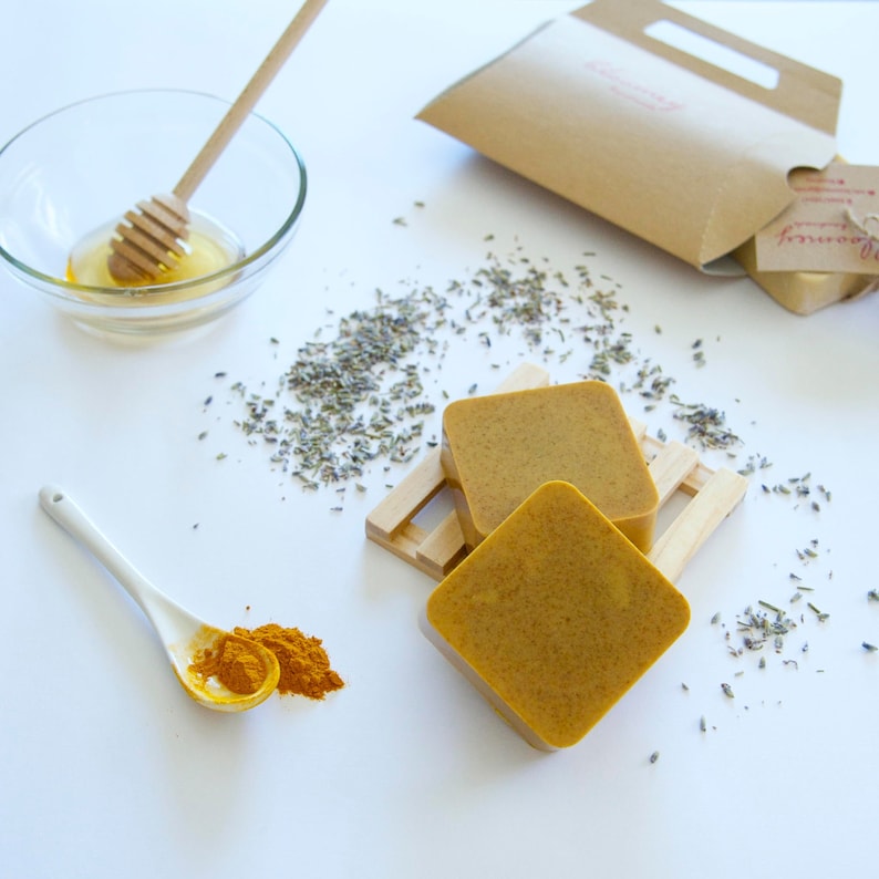 Turmeric Face Soap Honey & Turmeric Soap Soap for Sensitive Etsy