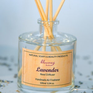 Handmade Reed Diffuser with Sticks Lavender