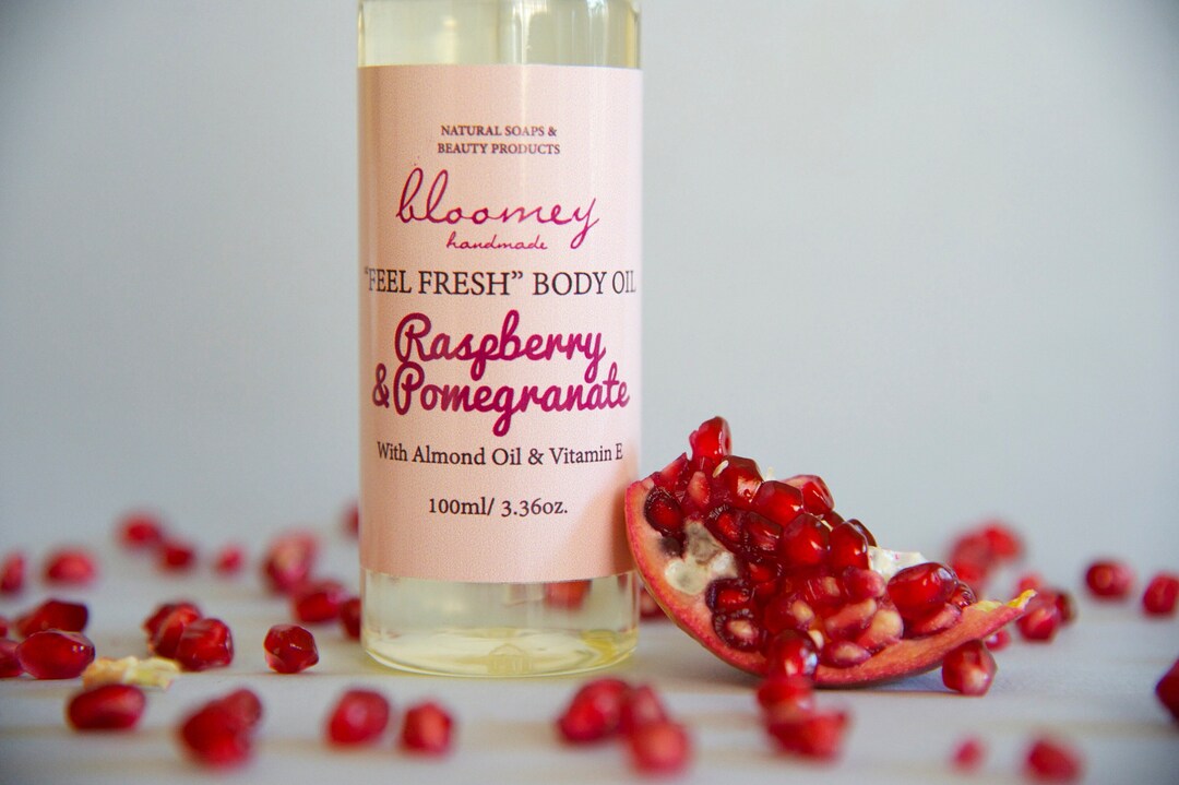 Natural Body Oil, Hydrating Body Spray, Raspberry Scented Body