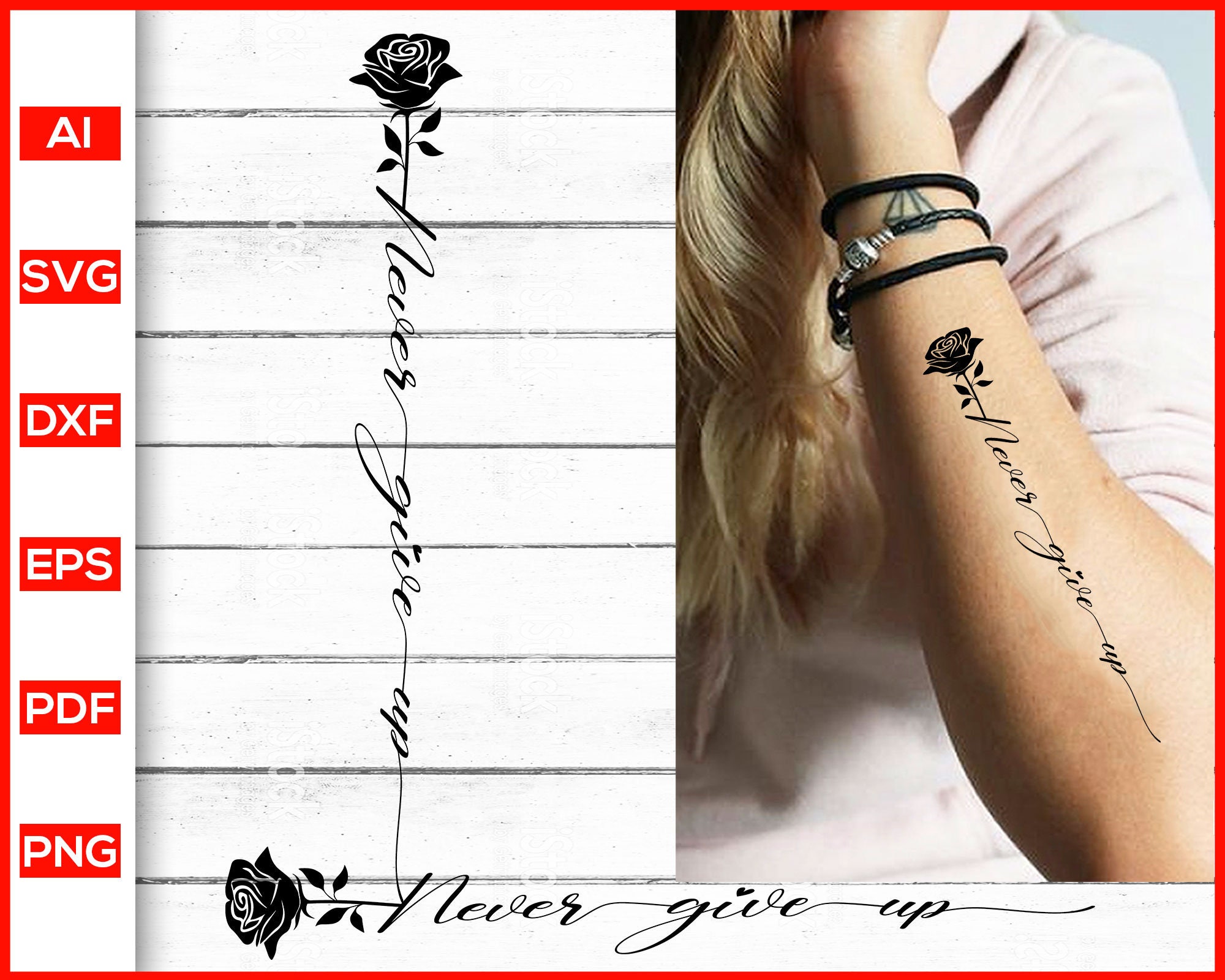 Never Give up Tattoo Svg Tattoo Design Rose Svg Inspiration - Etsy Never Give up Tattoo Svg Tattoo Design Rose Svg Inspiration - Etsy