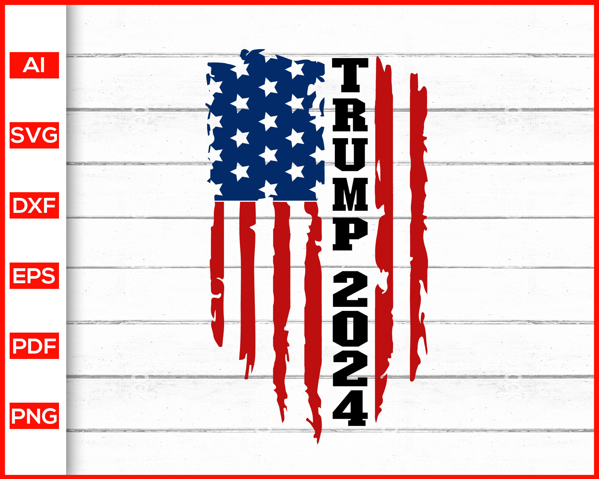 Trump 2024 Distressed American Flag Svg Trump Svg US Etsy UK