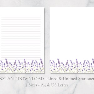 Printable Floral Letter Paper, Letter Writing Paper, Letter Stationery,  Letter Writing Set, Pretty Letter Paper, Writing Paper 