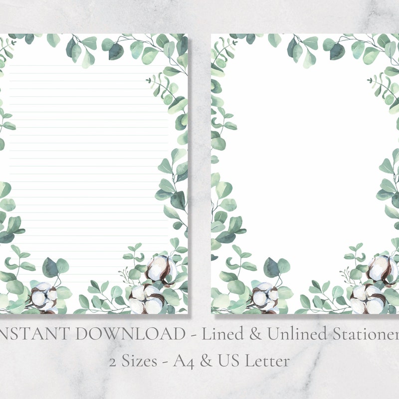 Stationary Cotton Paper - Etsy UK