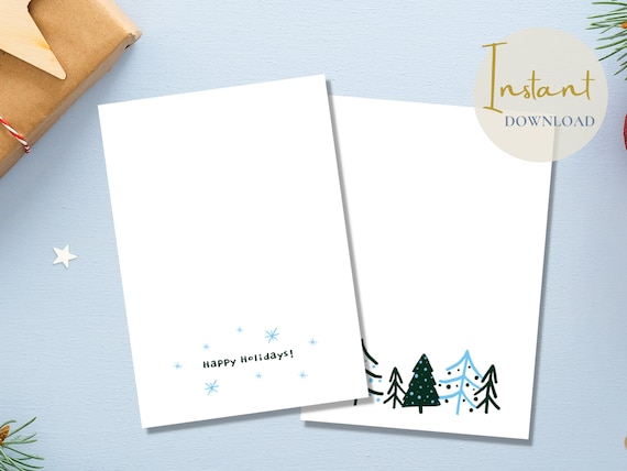 Christmas Tree Printable Stationery Holiday Writing Paper | Etsy