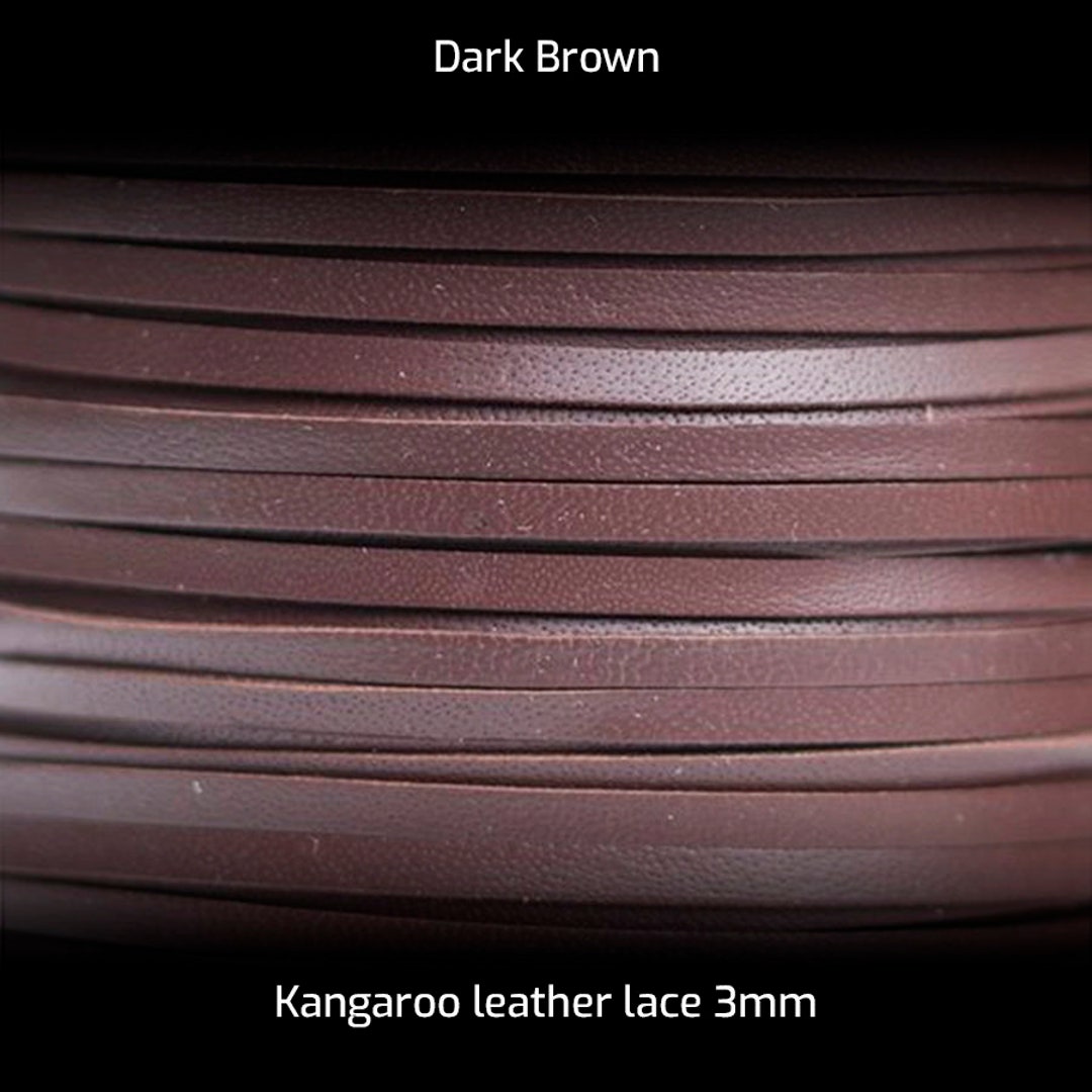 DARK BROWN | Kangaroo Leather Lace per Meter | Leather Lace | Kangaroo ...