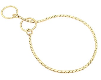GOUD 3 mm slangenketting voor showlijn | Hondenshowlijn | Chokehalsband | Showkraag | Kettingkraag | Chokeketting | Slangenhalsband