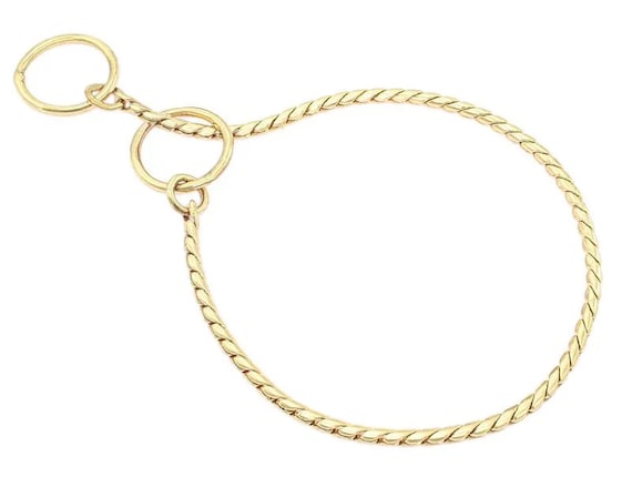 GOLD 3mm snake chain for show lead | Dog show lead | Choke collar | Show collar | Chain collar | Choke chain | Snake collar