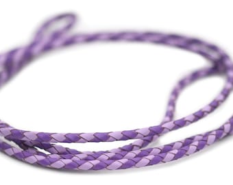 SHOW LEAD | Kangaroo leather show lead in moroccan purple & lavender | Dog show lead | Leather lead