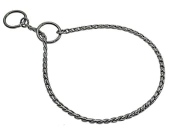 ANTRACIET 3 mm slangenketting voor showlijn | Hondenshowlijn | Stikhalsband | Toon halsband | Kettinghalsband | Chokeketting | Slangenhalsband
