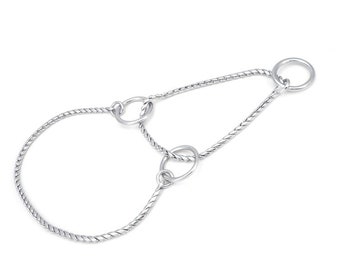 Martingale 3mm SNAKE CHAIN for show lead | Half Choke collar | Show collar | Metal collar | Chain collar | Choke chain | Snake collar