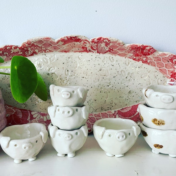 Salt Pig spice tea or trinket holder handmade ceramic stoneware