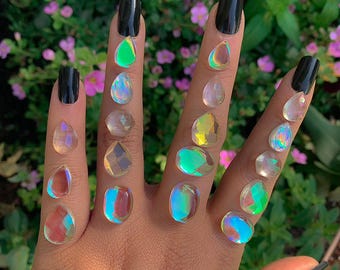Custom Angel Aura Quartz Ring - Recycled Sterling Silver - Handmade in Australia - Choose Your Stone - Made to Order