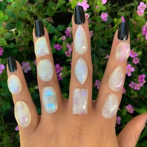 Your Custom Moonstone Statement Ring - Sterling Silver - Choose Your Stone - Made to Order - Large Moonstone Ring - Rainbow Moonstone OOAK