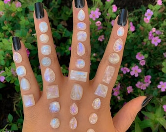 Your Custom Moonstone Ring - Sterling Silver - Made to Order - Choose Your Stone Ring - Blue Moonstone Ring - OOAK Rainbow Moonstone Jewelry