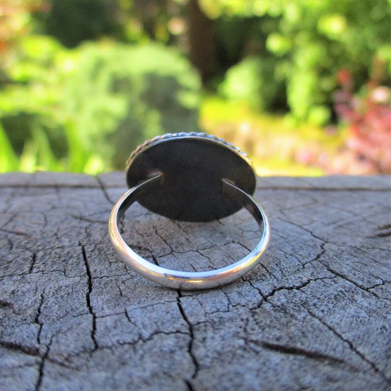 Kingman Turquoise Ring Size 8 Sterling Silver