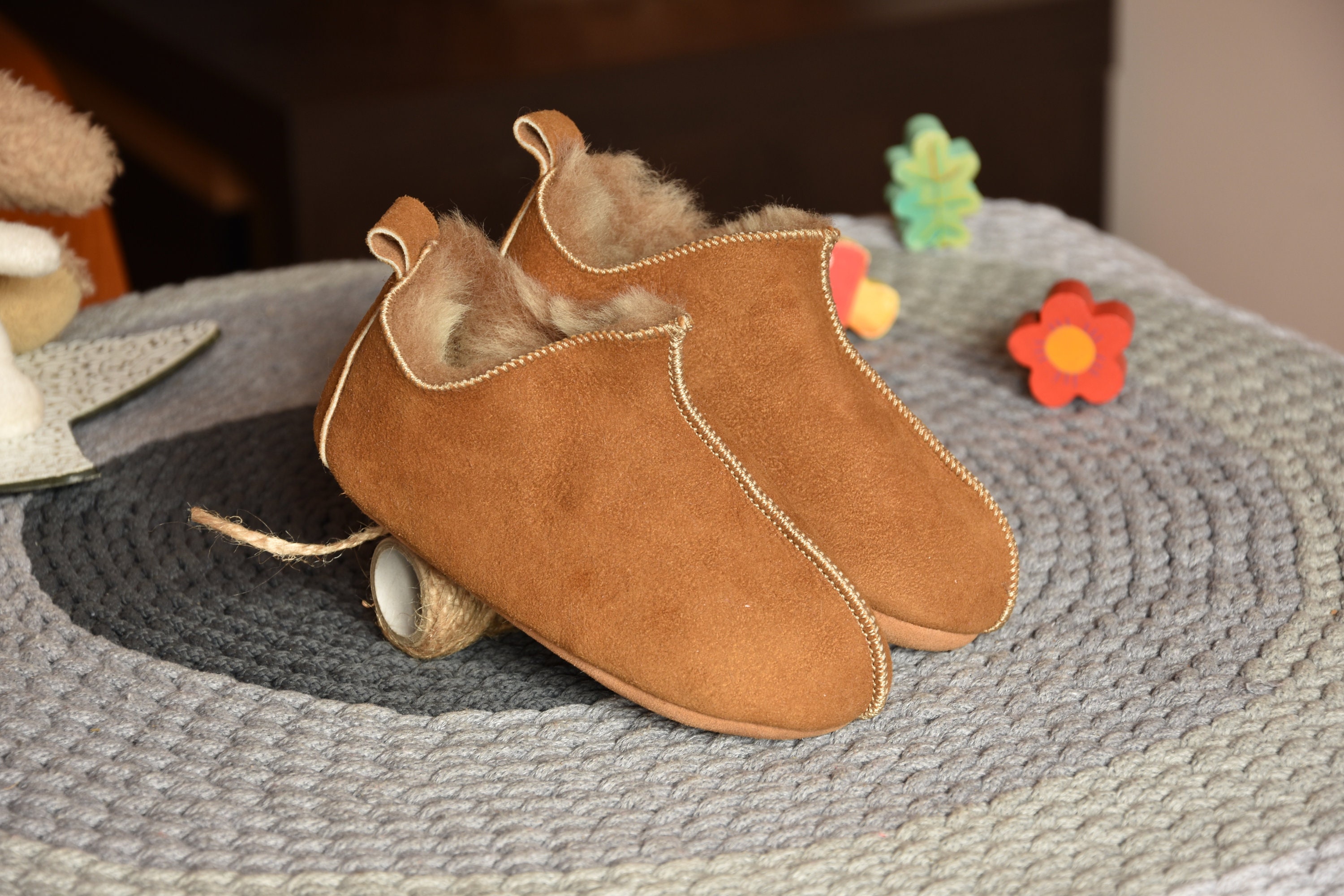 sheepskin childrens slippers
