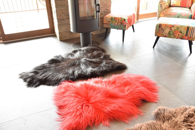 SHEEPSKIN RED Rug Genuine Sheepskin 48 X 28 Etsy