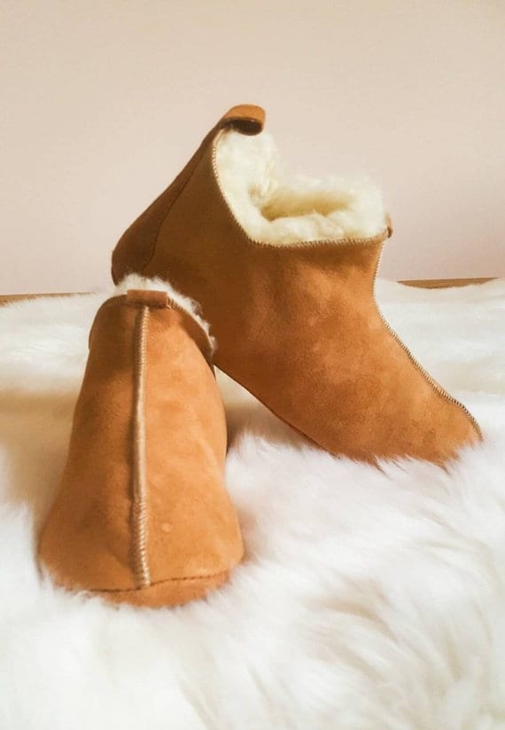 mens sheepskin slipper boots