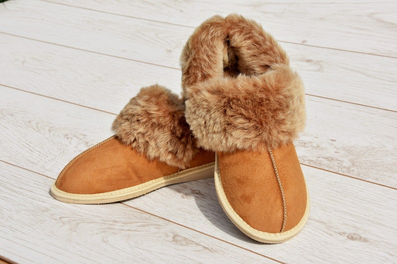 Leather Slippers Sheepskin Women S Slippers Boots Ugg Style Warm Sheepskin House Slippers Christmas Gift Thanksgiving Day Sale