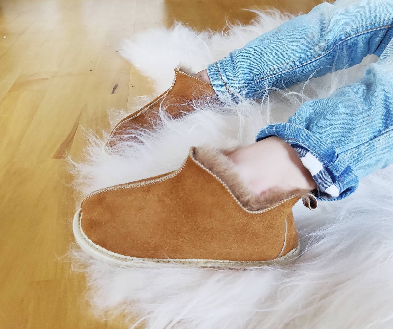sheepskin childrens slippers