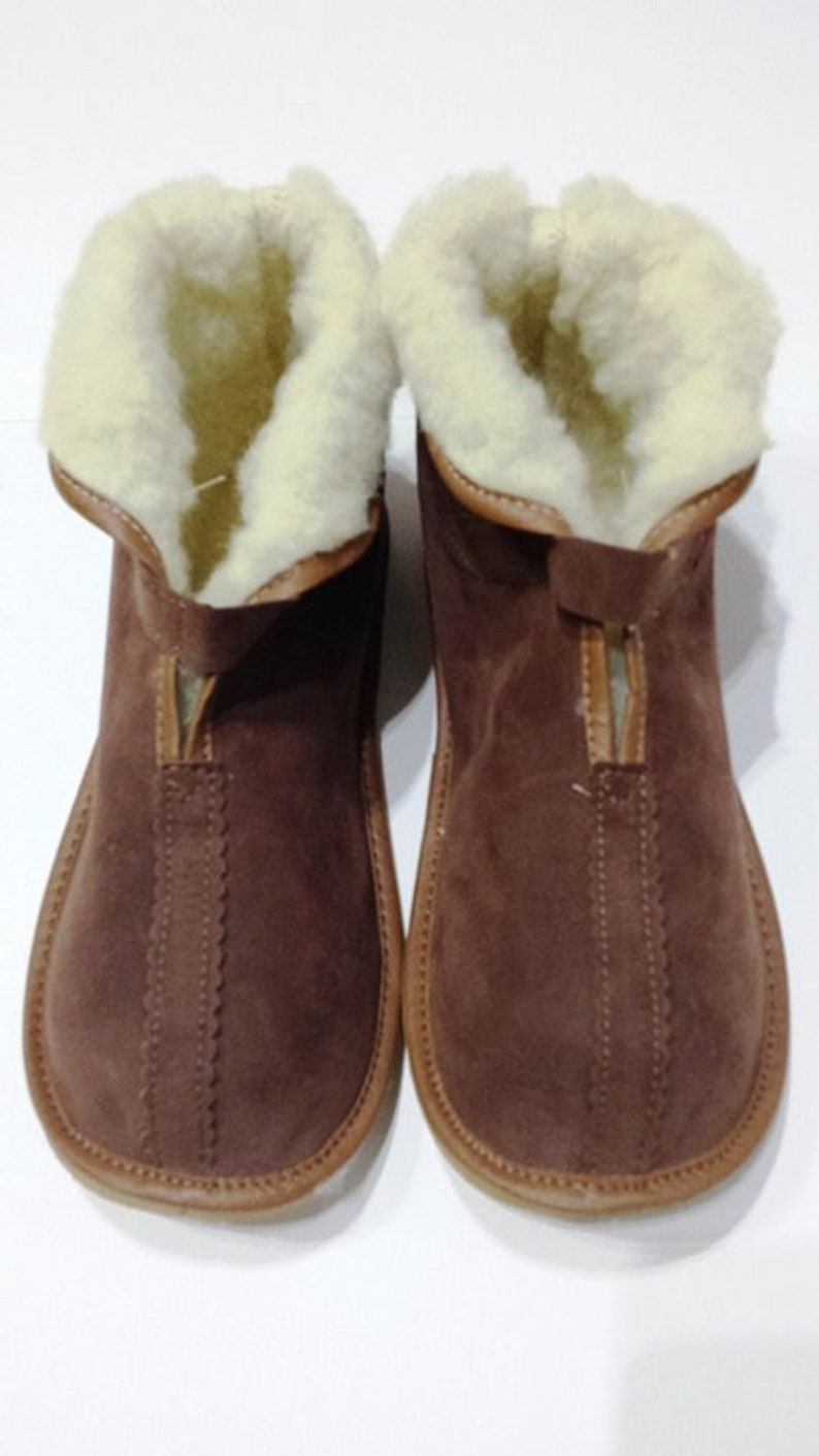 mens leather slippers sheepskin lined