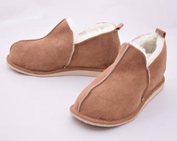 Sheepskin Men S Slippers Leather Slippers Boots Ugg Style Warm Comfy 100 Sheepskin House Slippers