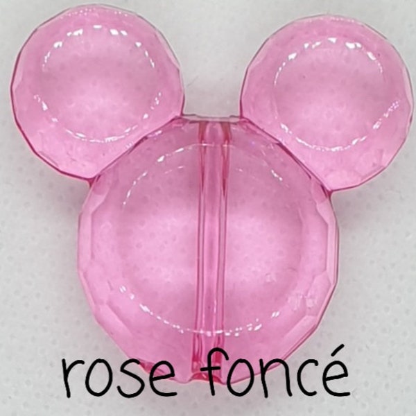 Perle mickey/minnie acrylique