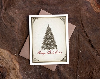 Vrolijke kerstkaartenset, vintage kerstkaarten, stijlvolle wenskaarten, eenvoudige kerstkaarten, wenskaartsets, vintage kerst