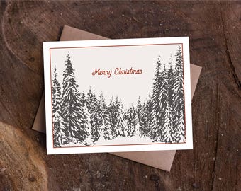 Cartes Noël dans les bois