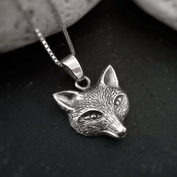 Pendentif Ancien En Argent Sterling - Forme De Renard, Bijou Vintage Animalier