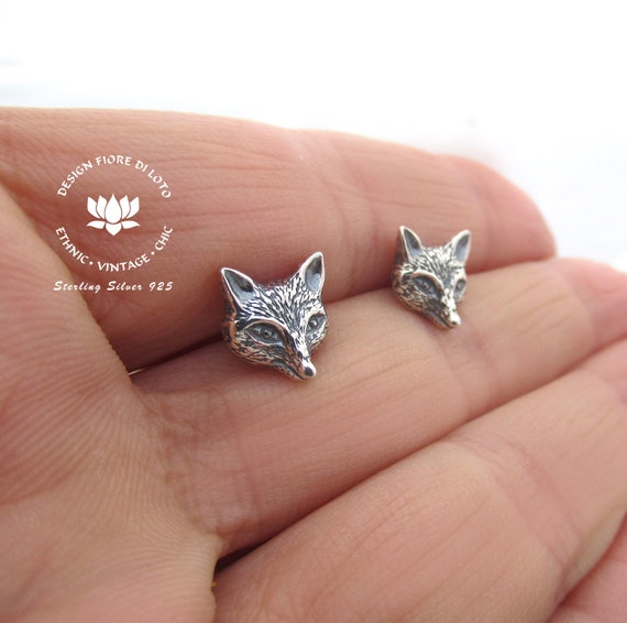 Joyería-Jewelry-Navidad - Fox pendientes de plata esterlina Dijes