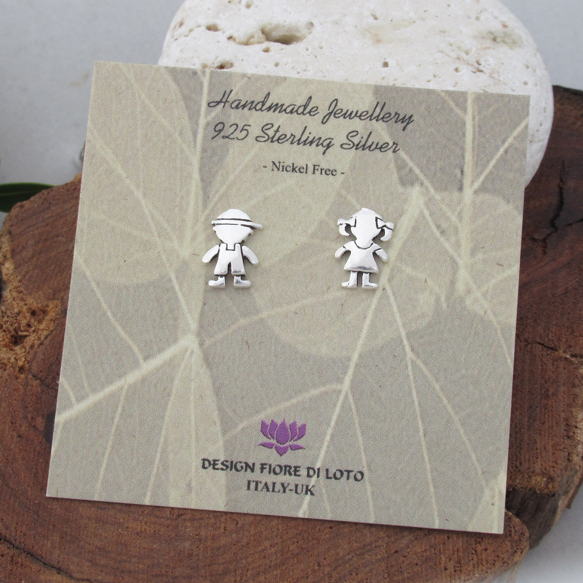 Boy and Girl Stud Earrings Sterling Silver Kids Post Etsy Singapore
