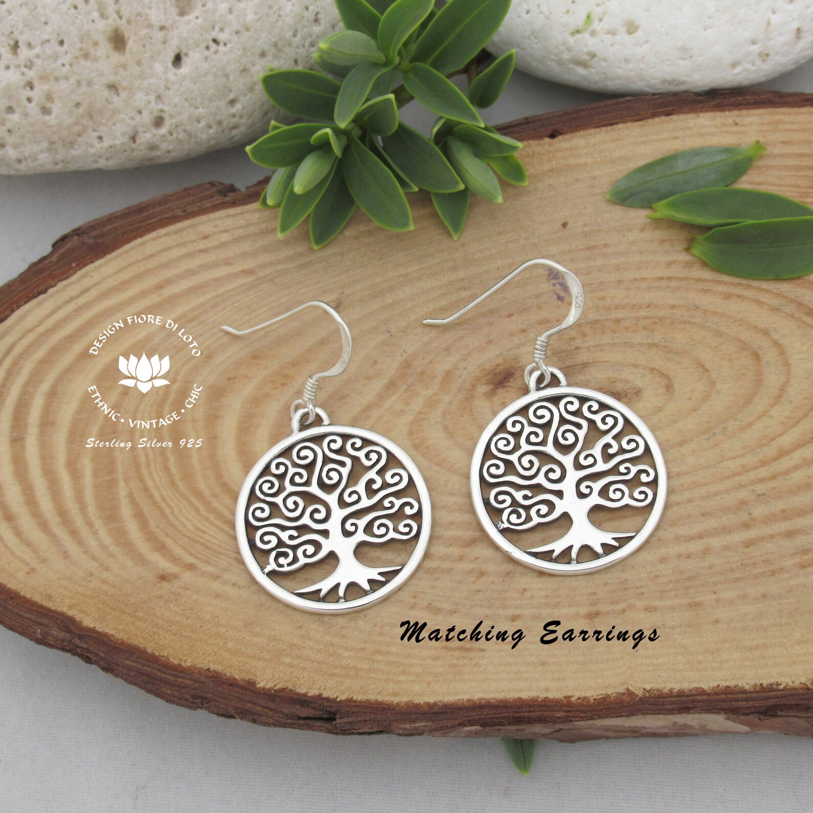 Round Tree of Life pendant necklace Spiritual Meaningful Etsy