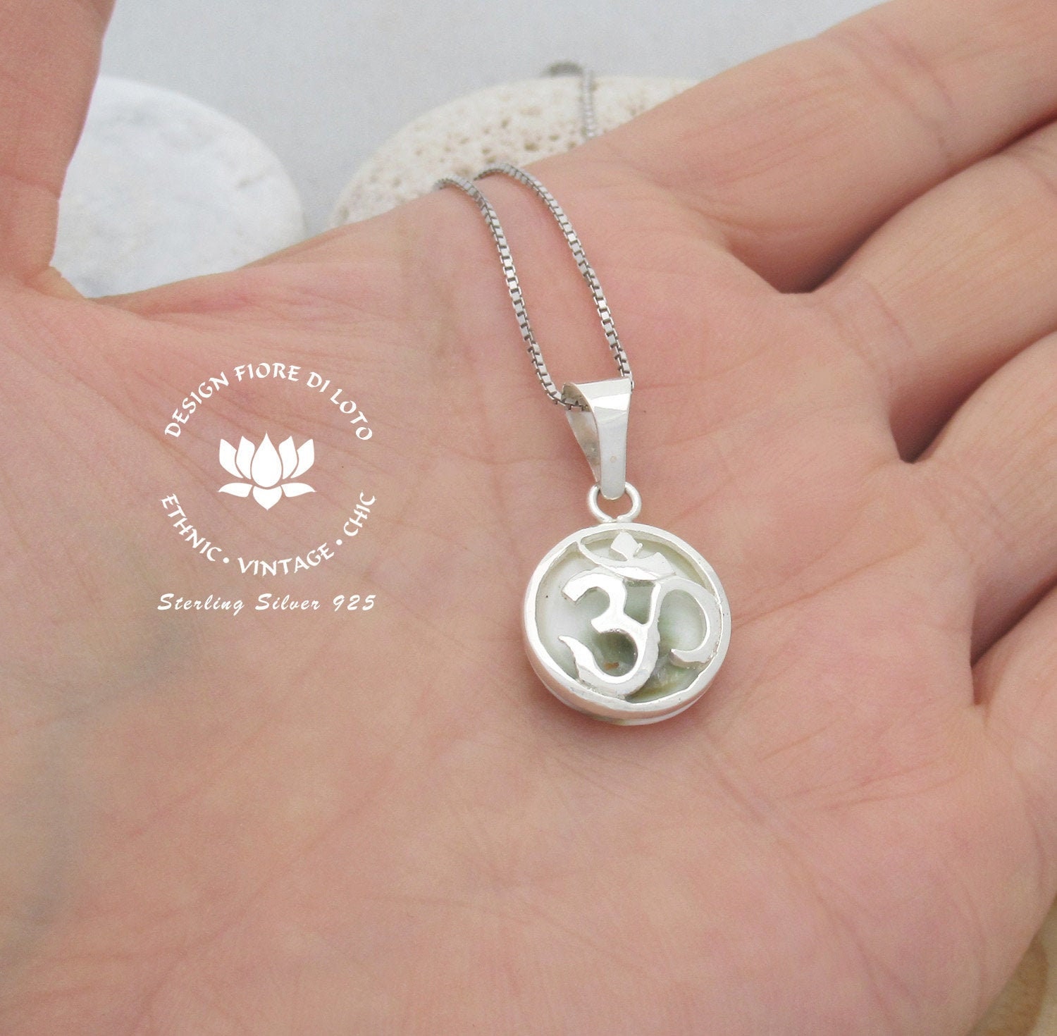 Om Pendant Shiva Eye Shell Yoga 