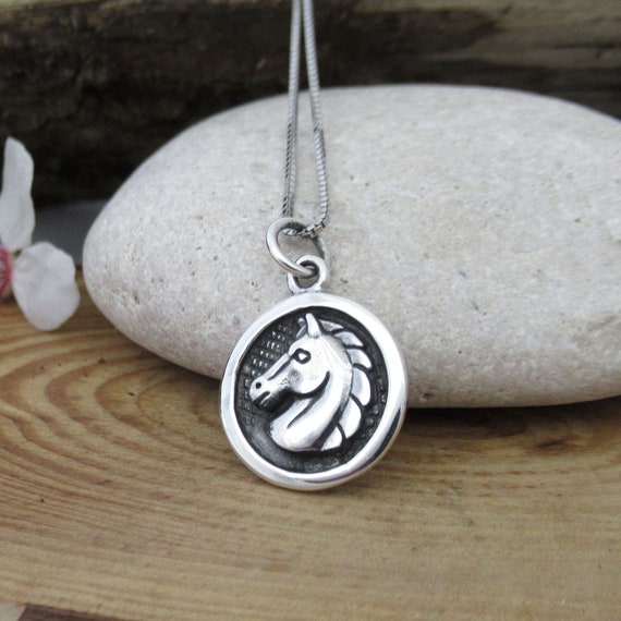 Sterling Silver Round Horse Pendant Sterling Silver Round Horse Pendant