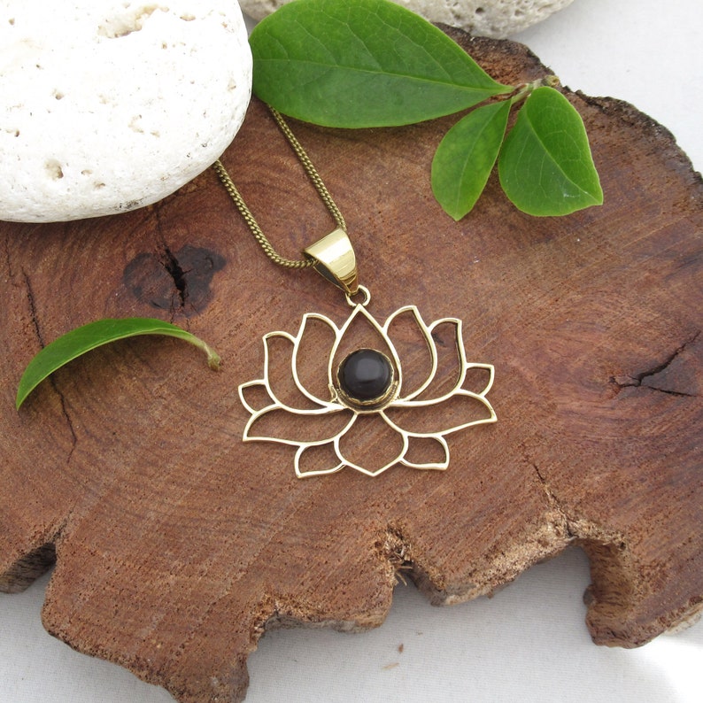 Inscribed onyx lotus