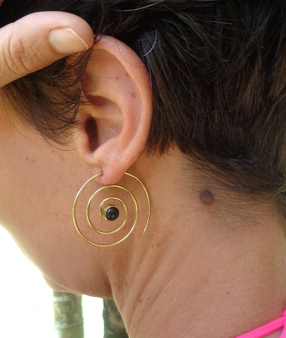 9/ paires Argent Boh/ème vintage Tribal Swirl spirale de boucles doreilles cr/éoles pour femme