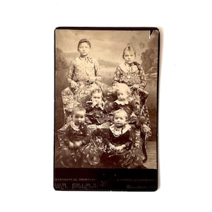 Antique Cabinet Card Photo, Victorian Children Photo, Portrait Of Children, Victorian Cabinet Card Photograph, Old Photos, Victorian Photos