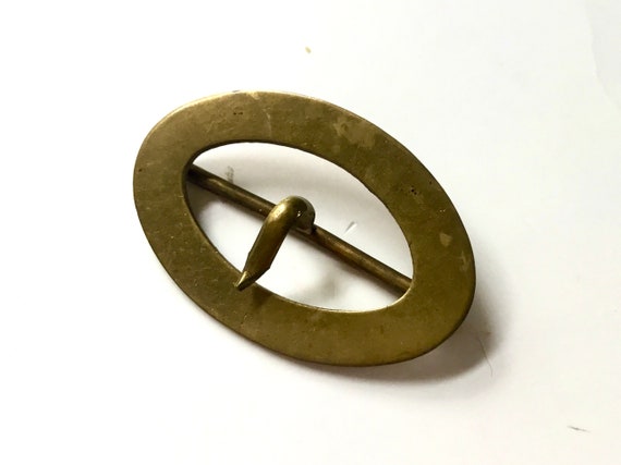 Small Brass Belt Buckle, Vintage Belt Buckle, Art Deco Metal Buckle For Belts, Buckle For Purse, Buckle For Crafts, Antique Belt Buckle