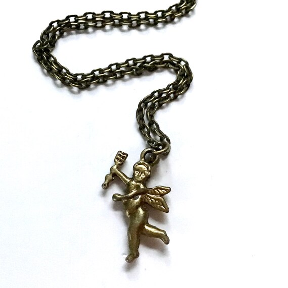 Charm Pendant Necklace, Cupid Valentine's Gift Ne… - image 2