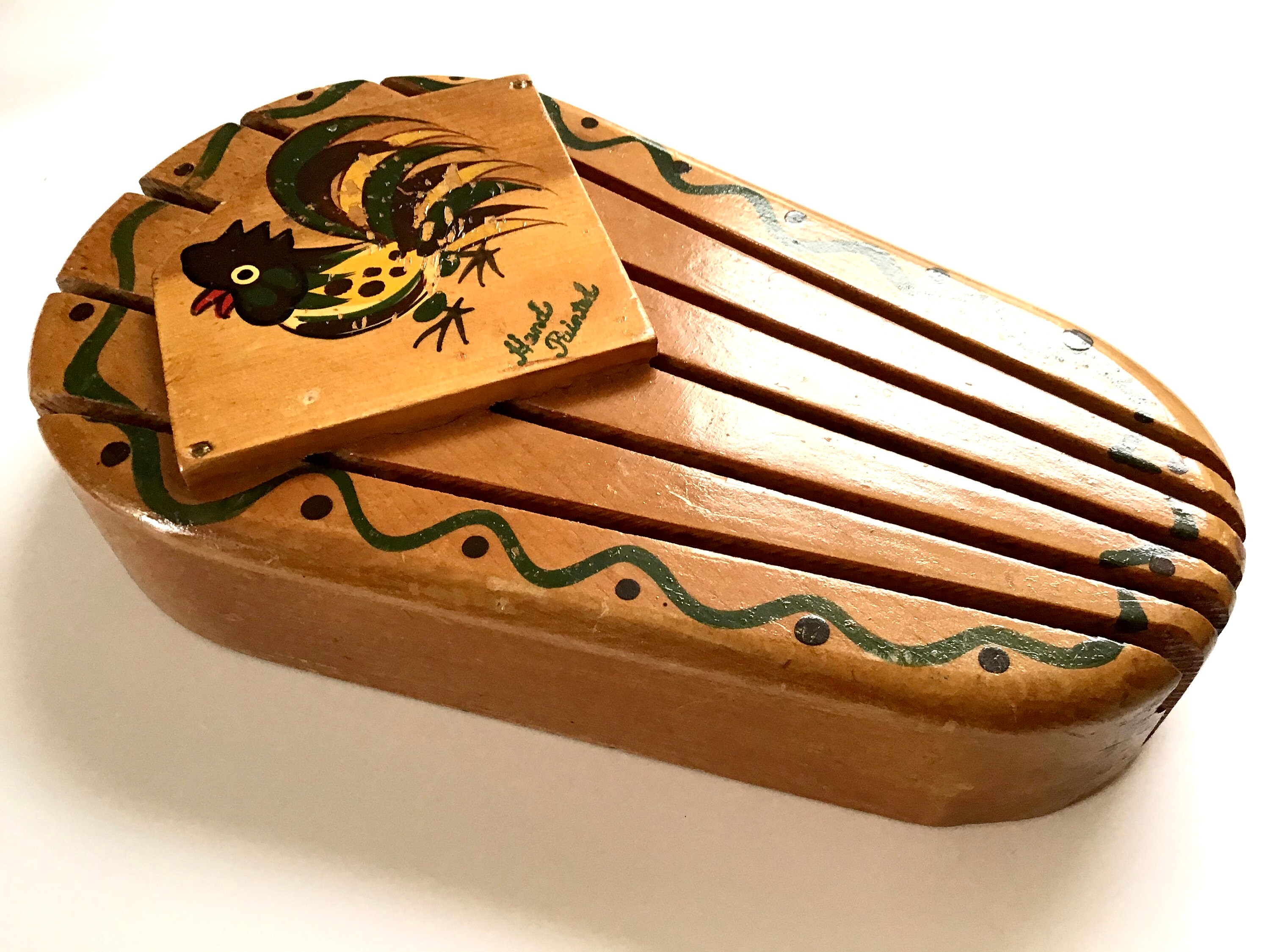 Vintage Wooden Knife Block Wallmounted Knife Holder Knife Etsy