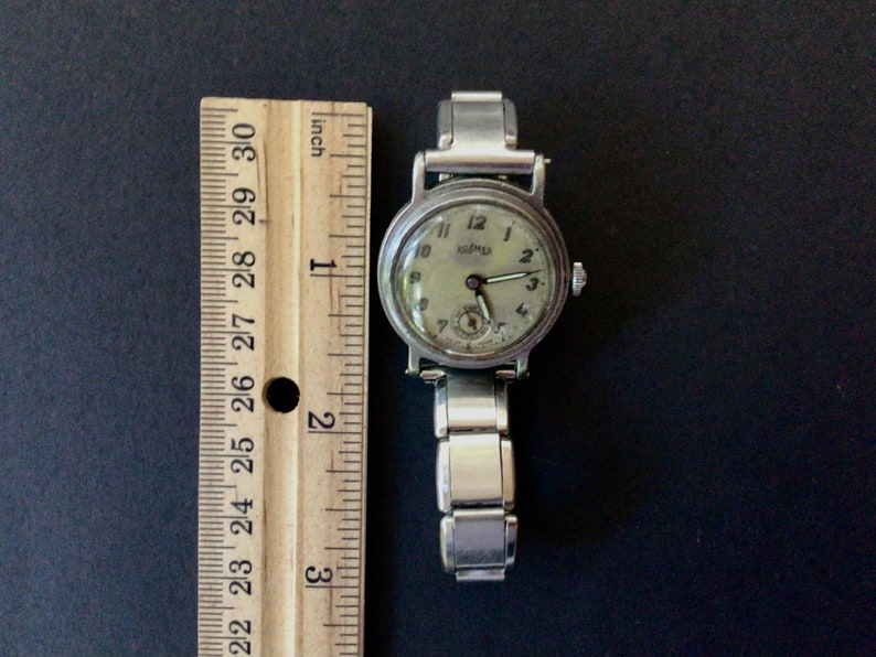 Vintage Roamer Watch 15 Jewels, 1940s Watch, Working Condition, Brevet, Manual Wind Vintage Swiss Wrist Watch Signed image 4