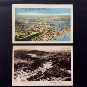 2 cartes postales canadiennes vintage, carte postale photo des années 1940, estampes vintage du Québec, Oratoire Saint-Joseph de Montréal Old Time Canada Photos, photo vintage