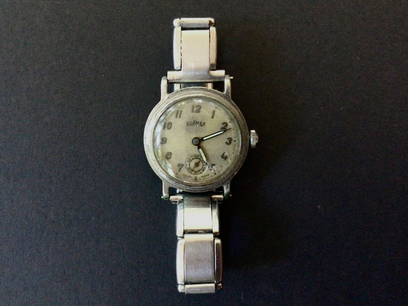 Vintage Roamer Watch 15 Jewels, 1940s Watch, Working Condition, Brevet, Manual Wind Vintage Swiss Wrist Watch Signed image 1
