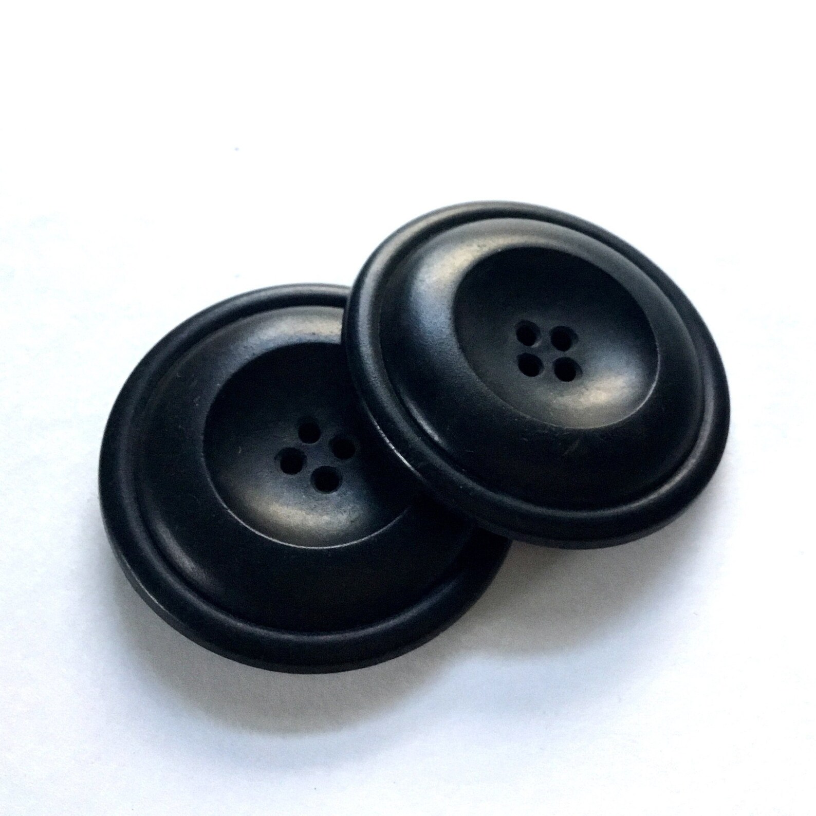Large Buttons for Coats Black Wood Buttons 44.5mm Vintage Etsy